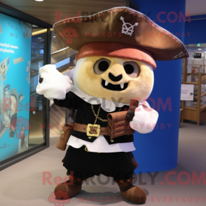 Máscara de pirata bege com...