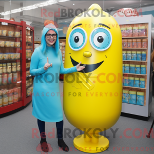 Sky Blue Bottle Of Mustard...