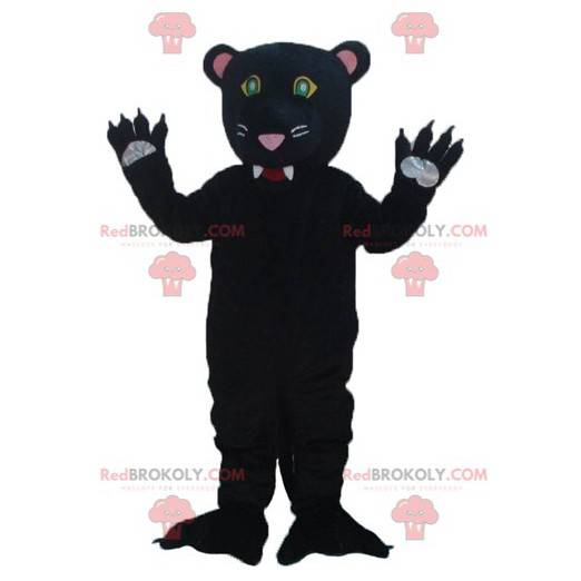 Mascotte pantera nera molto carina e molto realistica -