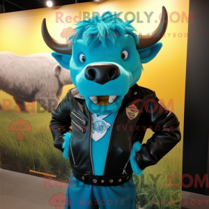 Maskotkostymefigura Cyan...