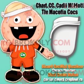 Peach Clam Chowder-maskotdräkt med bikini och vantar - Clam Chowder Mascots - REBROKO_283738 - RedBrokoly.com
