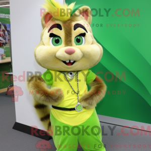 Postava maskota Lime Green...
