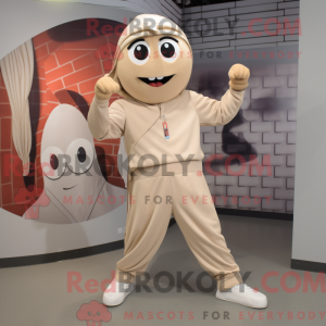 Beige Knife Thrower mascot...