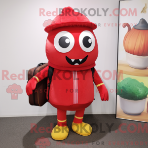 Red Lemon mascotte kostuum...