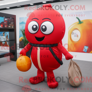 Red Lemon maskot kostume...