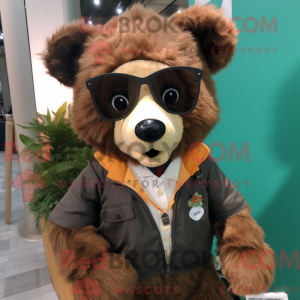 Brun Brillebjørn maskot...