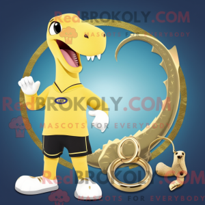 Gold Diplodocus mascot...