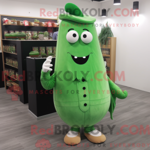 Grön reddik maskot drakt...