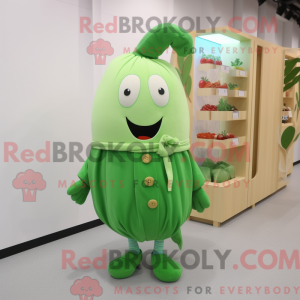 Grön reddik maskot drakt...