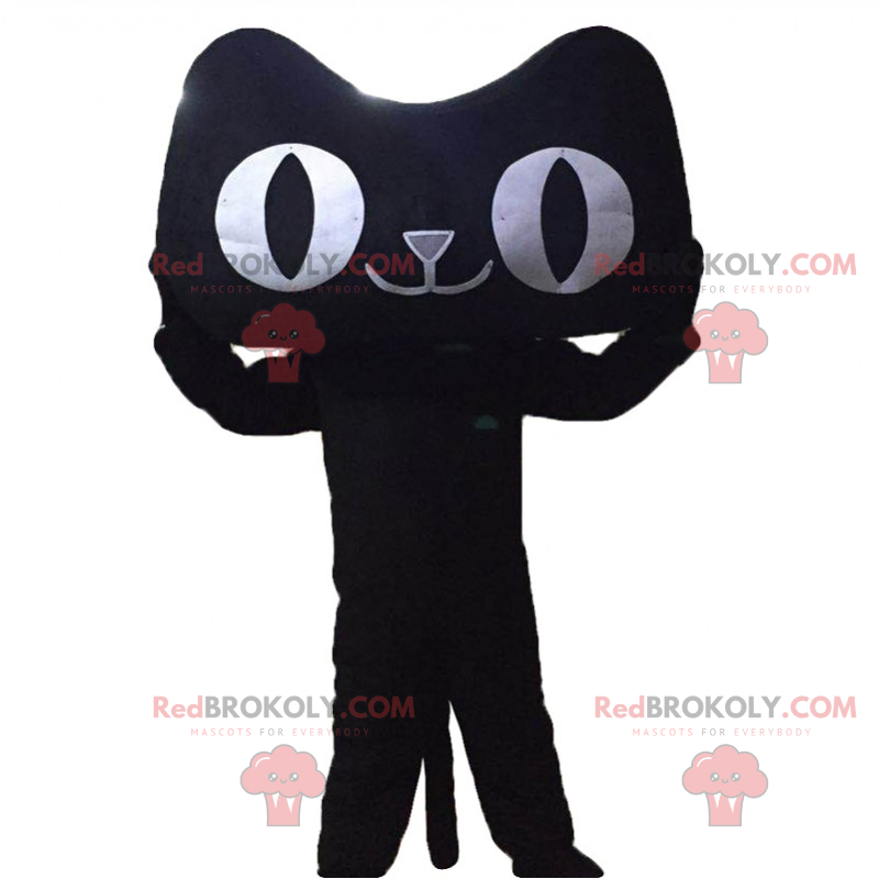 Mascotte chat aux grands yeux - Redbrokoly.com