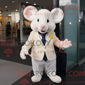 Cream Mouse mascottekostuum...