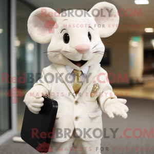 Cream Mouse mascottekostuum...
