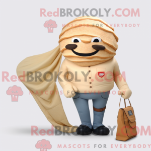 Beige Croissant maskot...