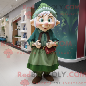 Elf maskot kostume karakter...