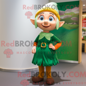 Elf maskot kostume karakter...