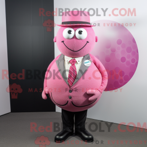 Pink golfbold maskot...