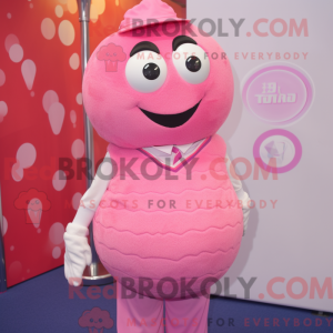 Pink golfbold maskot...