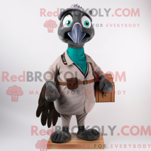 Grauer Pfau Maskottchen...