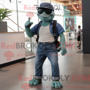 Sort Turtle maskot kostume...