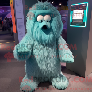 Postava maskota Teal Yeti...