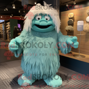 Postava maskota Teal Yeti...