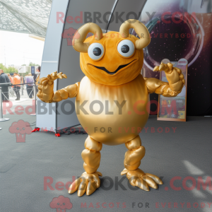 Gullkrabbemaskotdraktfigur...