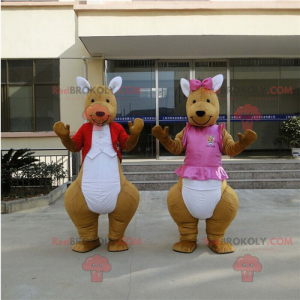 Kangaroo couple mascot - Redbrokoly.com