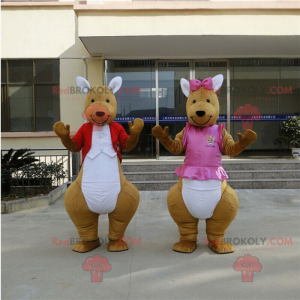 Mascota de pareja canguro - Redbrokoly.com