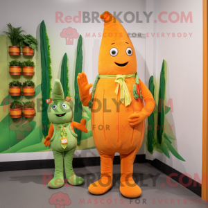 Oransje asparges maskot...