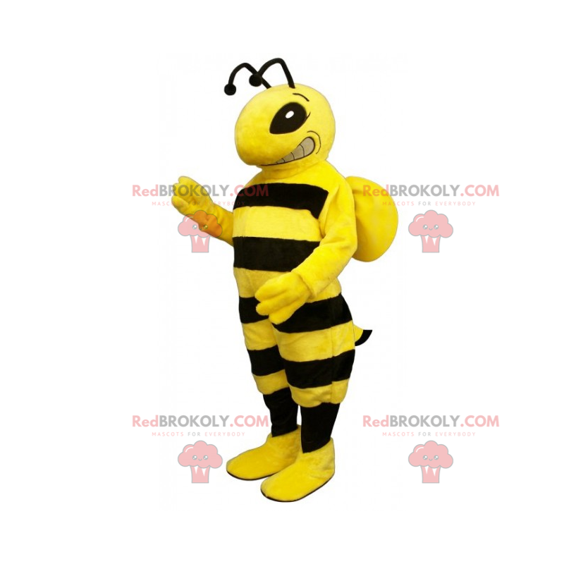 Großes gestreiftes Bienenmaskottchen - Redbrokoly.com