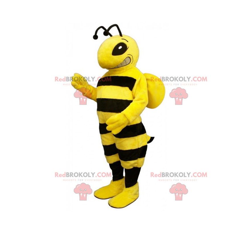 Mascotte d'abeille aux grandes rayures - Redbrokoly.com