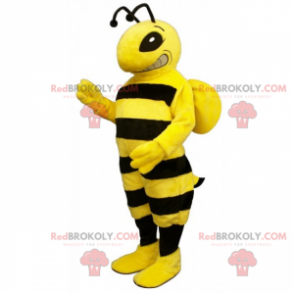 Mascota de abeja rayada grande - Redbrokoly.com