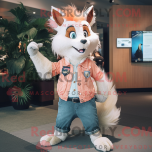 Peach Skunk mascottekostuum...