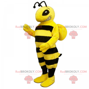 Mascota de abeja rayada grande - Redbrokoly.com