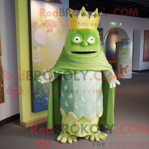 Lime Green King mascot...