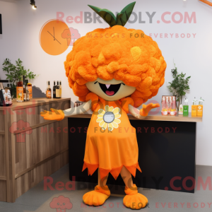 Orange blomkål maskot...