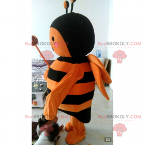 Mascote abelha laranja - Redbrokoly.com