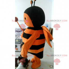 Orange bee mascot - Redbrokoly.com