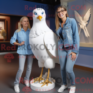 White Dove maskot kostume...
