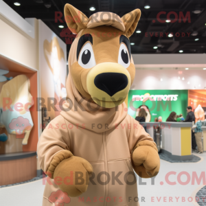 Tan Mare maskot kostume...