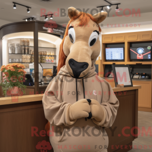 Tan Mare maskotdraktfigure...