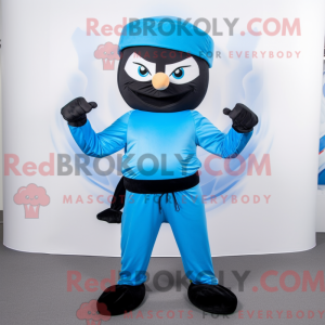 Sky Blue Ninja mascotte...
