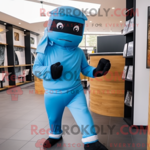 Sky Blue Ninja mascotte...