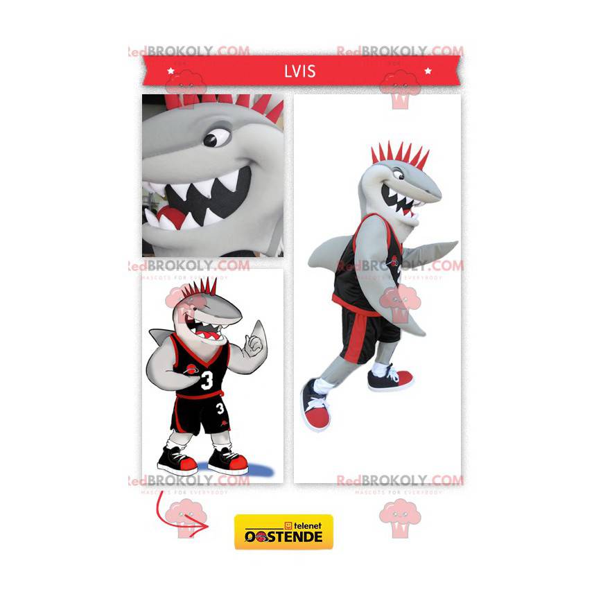 Mascotte de requin sportif - Redbrokoly.com