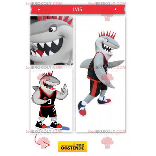 Mascotte de requin sportif - Redbrokoly.com