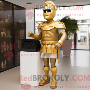 Gold Roman Soldier maskot...