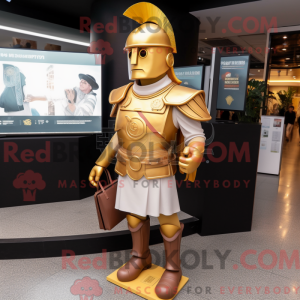 Gold Roman Soldier maskot...