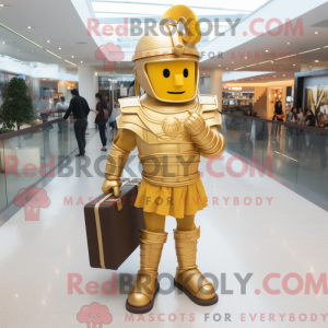 Gold Roman Soldier maskot...