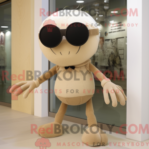 Máscara de aranha bege com...