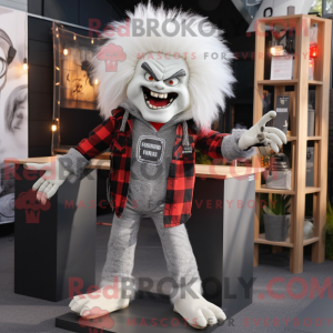 Hvit vampyrmaskotdraktfigur...